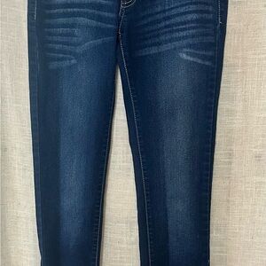 KanCan Blue Skinny Jeans with Subtle Fading